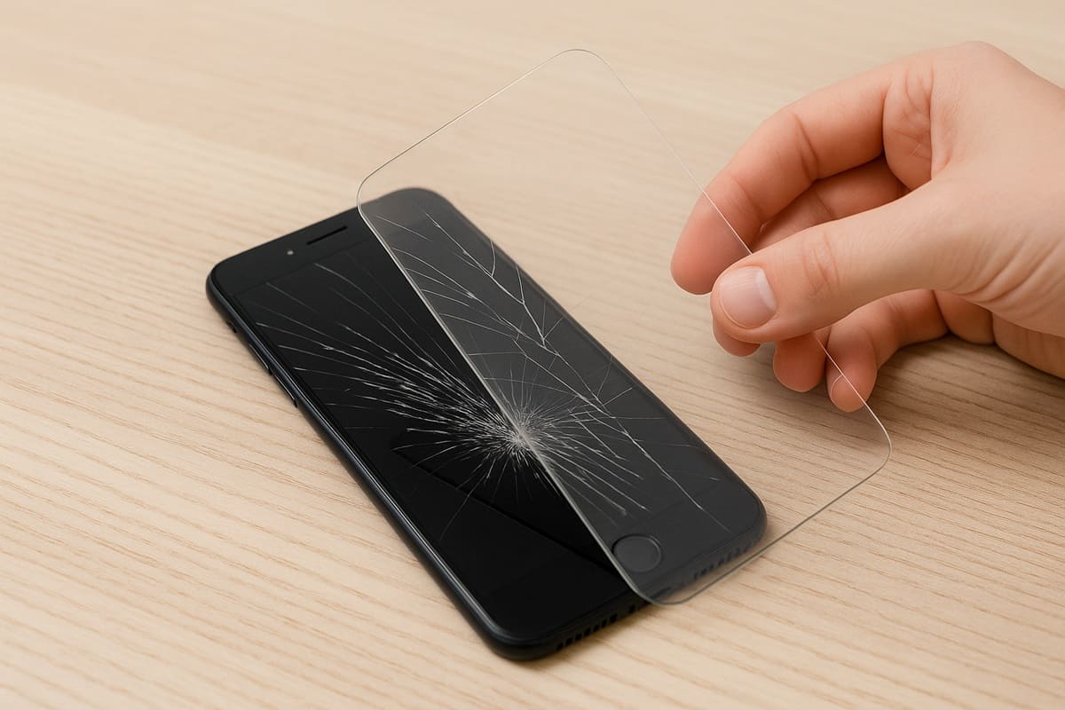pellicola smartphone vetro rotto